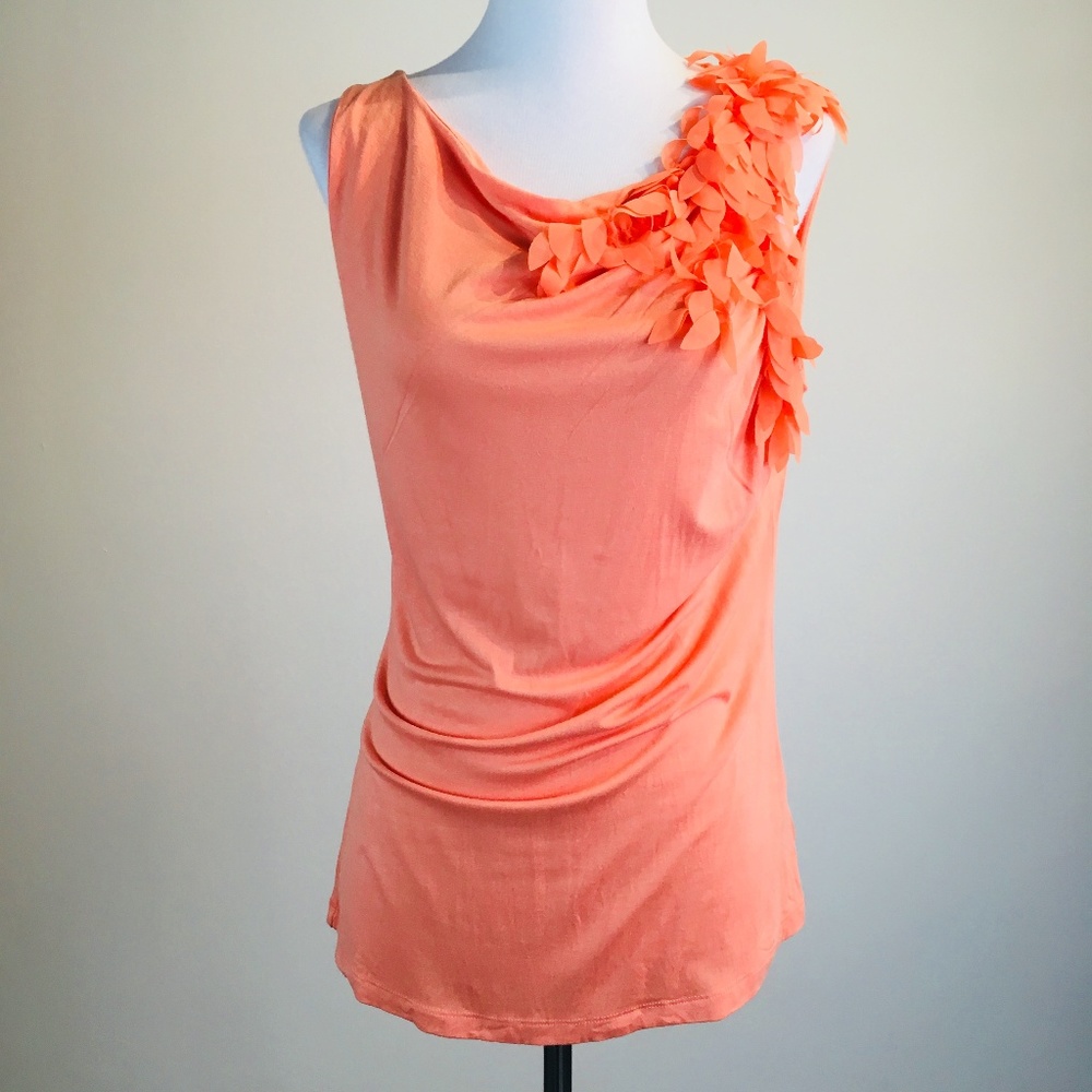 Anne Klein Orange Tank Top Size Medium